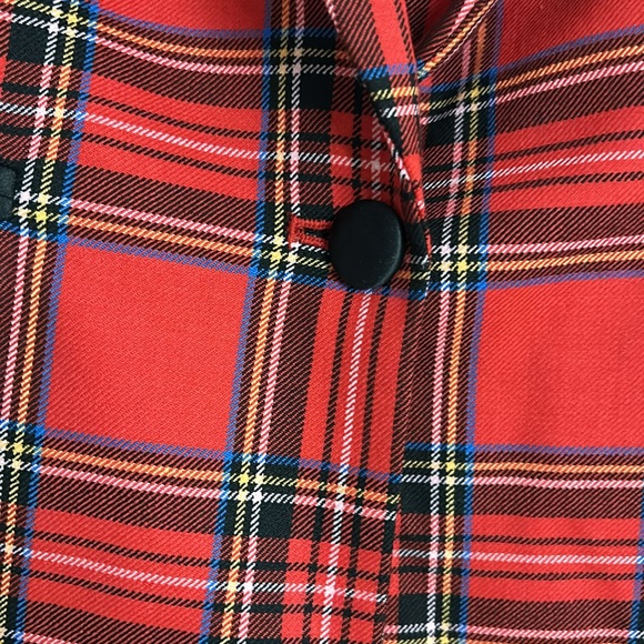 Beautiful J.Crew  tartan plaid tuxedo blazer size 0 worn once - Picture 2 of 8